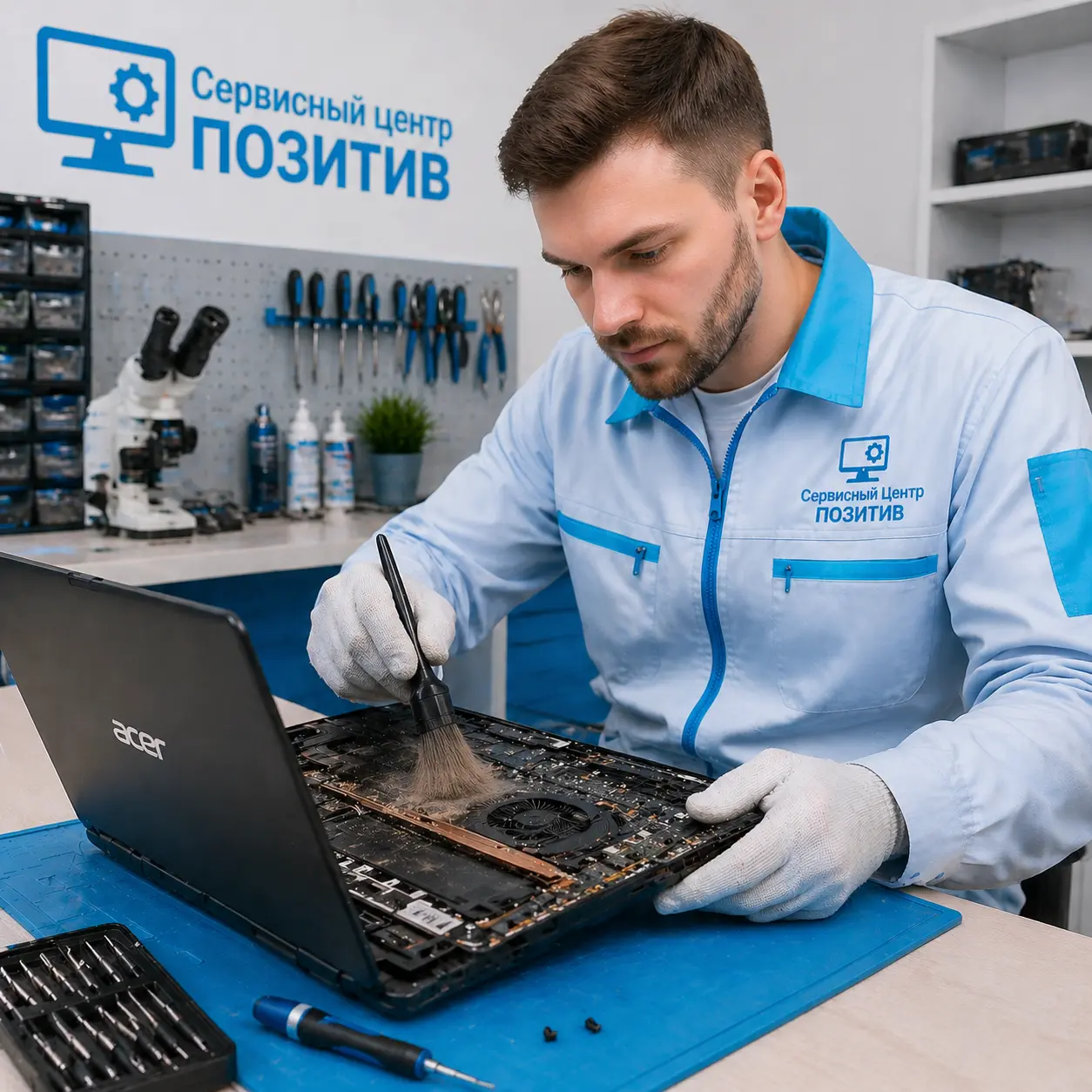 Чистка ноутбука Acer от пыли в Оренбурге | Замена термопасты
