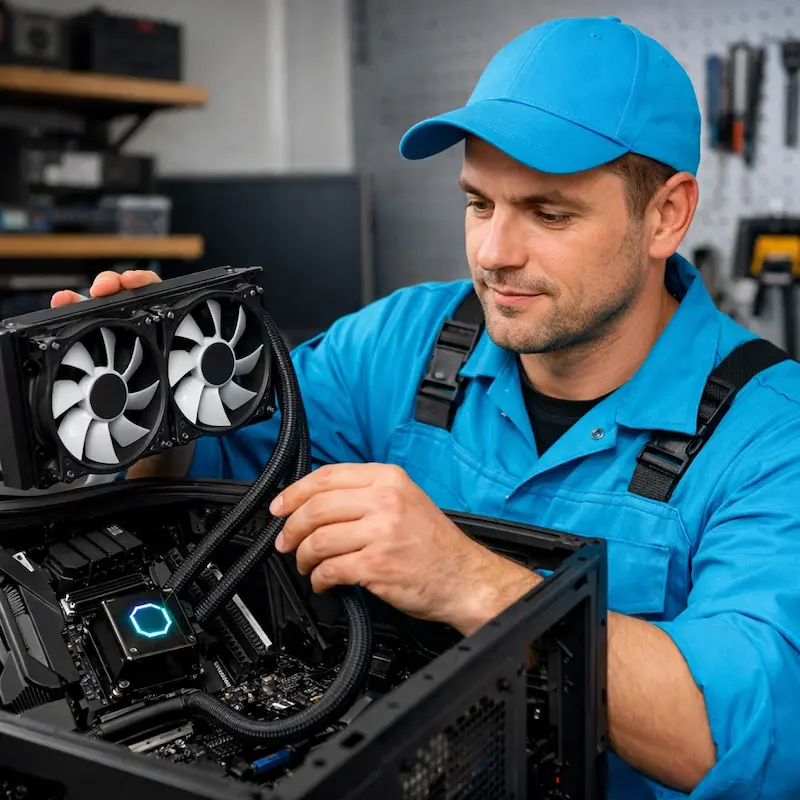 Установка водяного охлаждения на компьютер в Оренбурге